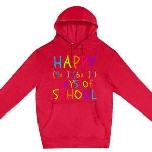 Funny 100th Day Of School Math Teacher 100 Days 100 Days Smarter Math Formula Premium Pullover Hoodie