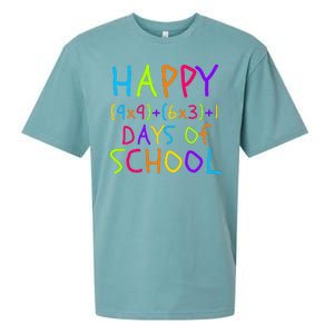 Funny 100th Day Of School Math Teacher 100 Days 100 Days Smarter Math Formula Sueded Cloud Jersey T-Shirt