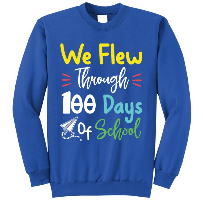 Fun 100 Days Of School Great Gift Paper Airplane Great Gift Teacher Great Gift S Sweatshirt