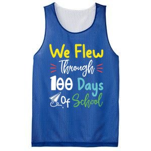 Fun 100 Days Of School Great Gift Paper Airplane Great Gift Teacher Great Gift S Mesh Reversible Basketball Jersey Tank