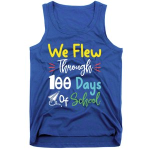 Fun 100 Days Of School Great Gift Paper Airplane Great Gift Teacher Great Gift S Tank Top