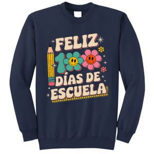 Feliz 100 Diaz De Escuela 100th Day School Spanish Teacher Sweatshirt