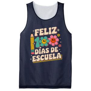 Feliz 100 Diaz De Escuela 100th Day School Spanish Teacher Mesh Reversible Basketball Jersey Tank