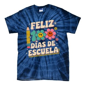 Feliz 100 Diaz De Escuela 100th Day School Spanish Teacher Tie-Dye T-Shirt