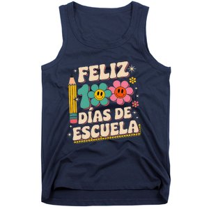 Feliz 100 Diaz De Escuela 100th Day School Spanish Teacher Tank Top