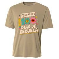 Feliz 100 Diaz De Escuela 100th Day School Spanish Teacher Cooling Performance Crew T-Shirt