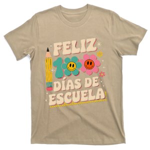 Feliz 100 Diaz De Escuela 100th Day School Spanish Teacher T-Shirt