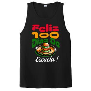 Feliz 100 Diaz De Escuela !00th Day School Spanish Funny PosiCharge Competitor Tank