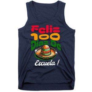 Feliz 100 Diaz De Escuela !00th Day School Spanish Funny Tank Top