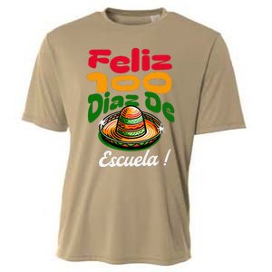 Feliz 100 Diaz De Escuela !00th Day School Spanish Funny Cooling Performance Crew T-Shirt