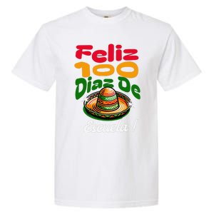 Feliz 100 Diaz De Escuela !00th Day School Spanish Funny Garment-Dyed Heavyweight T-Shirt