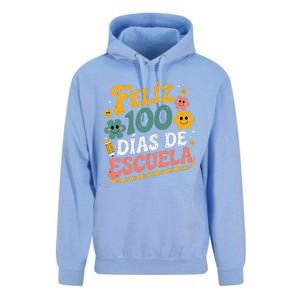 Feliz 100 Diaz De Escuela 100th Day School Spanish Teacher Unisex Surf Hoodie