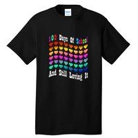 Funny 100 Days Of School And Still Loving It Hearts 100th Day Tall T-Shirt