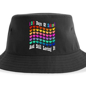 Funny 100 Days Of School And Still Loving It Hearts 100th Day Sustainable Bucket Hat