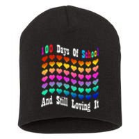 Funny 100 Days Of School And Still Loving It Hearts 100th Day Short Acrylic Beanie