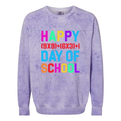 Math Formula 100 Days Of School Teacher Boys Girls Colorblast Crewneck Sweatshirt