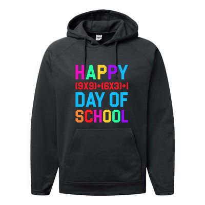 Math Formula 100 Days Of School Teacher Boys Girls Performance Fleece Hoodie