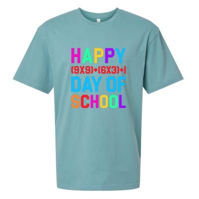 Math Formula 100 Days Of School Teacher Boys Girls Sueded Cloud Jersey T-Shirt