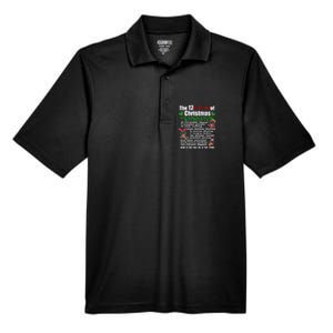 Funny 12 Days Of Christmas Rottweiler Gift Dog Men's Origin Performance Pique Polo