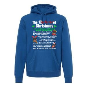 Funny 12 Days Of Christmas Rottweiler Gift Dog Premium Hoodie