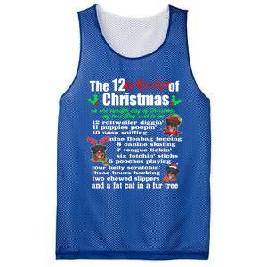 Funny 12 Days Of Christmas Rottweiler Gift Dog Mesh Reversible Basketball Jersey Tank