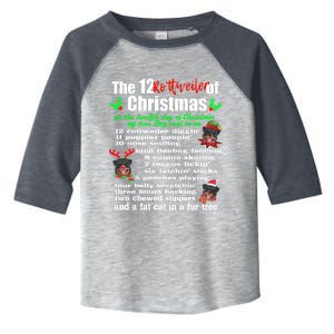 Funny 12 Days Of Christmas Rottweiler Gift Dog Toddler Fine Jersey T-Shirt