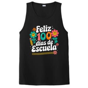 Feliz 100 Diaz De Escuela 100th Day School Spanish Teacher PosiCharge Competitor Tank