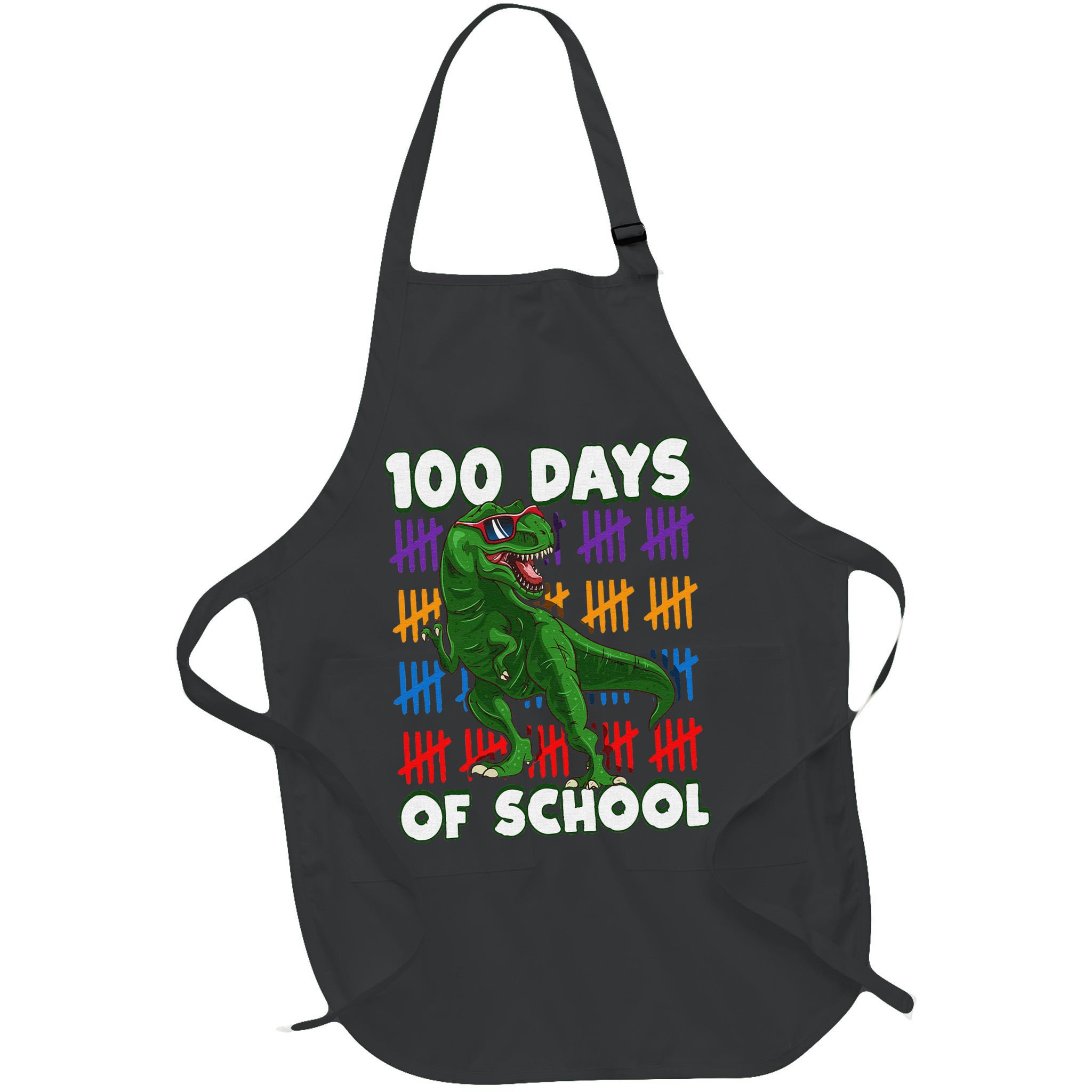 Funny 100 Days Of School 100th Day Of School Dino Apron