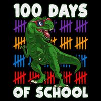 Funny 100 Days Of School 100th Day Of School Dino Sustainable Bucket Hat