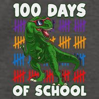 Funny 100 Days Of School 100th Day Of School Dino Vector Backpack