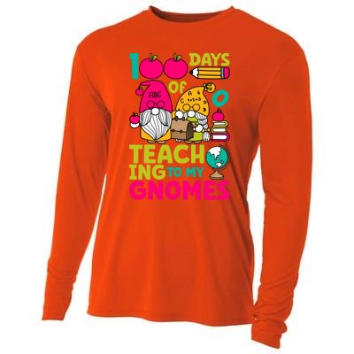 Funny 100 Days Of Teaching My Gnomes Teacher Costume Meaningful Gift Cooling Performance Long Sleeve Crew