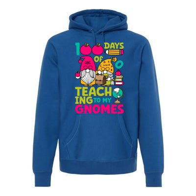 Funny 100 Days Of Teaching My Gnomes Teacher Costume Meaningful Gift Premium Hoodie