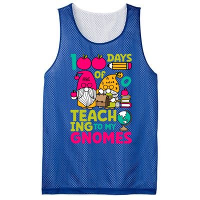 Funny 100 Days Of Teaching My Gnomes Teacher Costume Meaningful Gift Mesh Reversible Basketball Jersey Tank