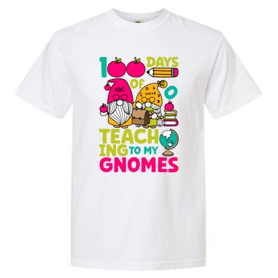 Funny 100 Days Of Teaching My Gnomes Teacher Costume Meaningful Gift Garment-Dyed Heavyweight T-Shirt