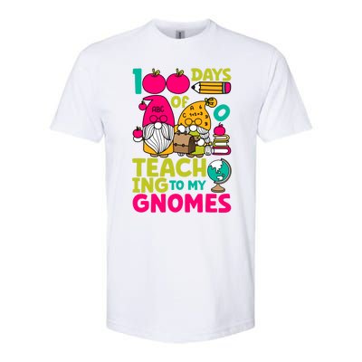 Funny 100 Days Of Teaching My Gnomes Teacher Costume Meaningful Gift Softstyle® CVC T-Shirt