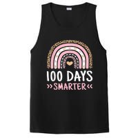 Funny 100th Day Of School 100 Days Smarter Leopard Rainbow PosiCharge Competitor Tank