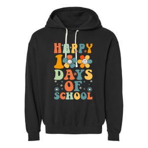 Funny 100th Day School Cute 100 Days School Garment-Dyed Fleece Hoodie