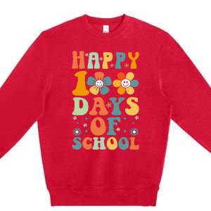 Funny 100th Day School Cute 100 Days School Premium Crewneck Sweatshirt