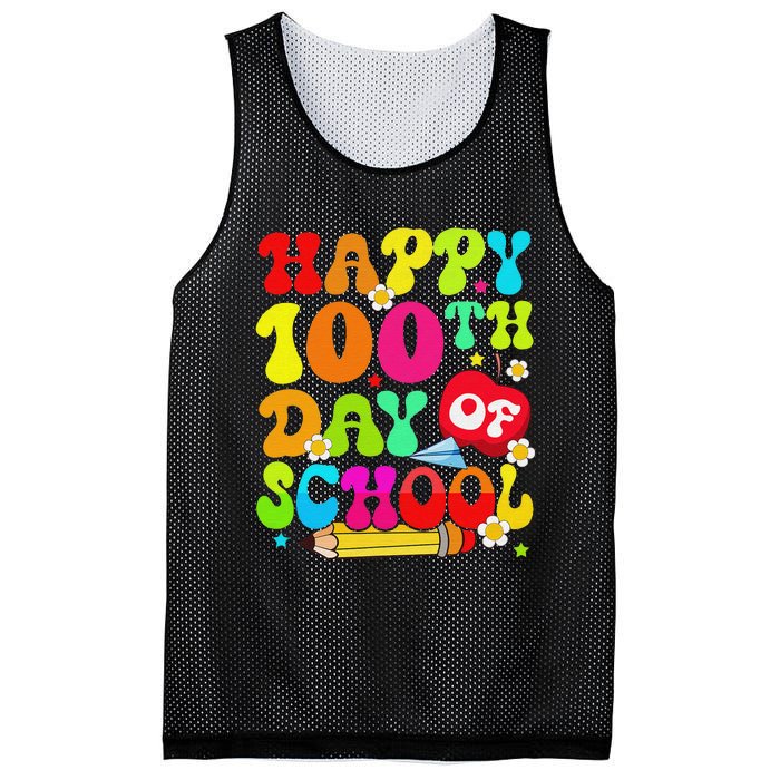 funny 100 Days Of School Teacher And Student Mesh Reversible Basketball Jersey Tank