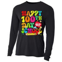 funny 100 Days Of School Teacher And Student Cooling Performance Long Sleeve Crew