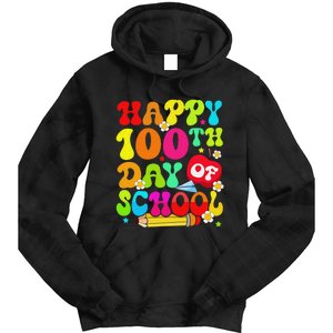 funny 100 Days Of School Teacher And Student Tie Dye Hoodie