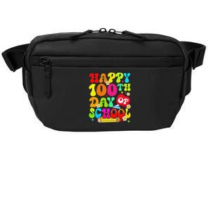 funny 100 Days Of School Teacher And Student Crossbody Pack