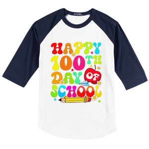 funny 100 Days Of School Teacher And Student Baseball Sleeve Shirt