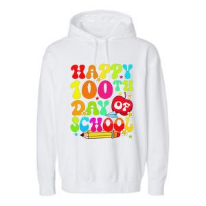 funny 100 Days Of School Teacher And Student Garment-Dyed Fleece Hoodie