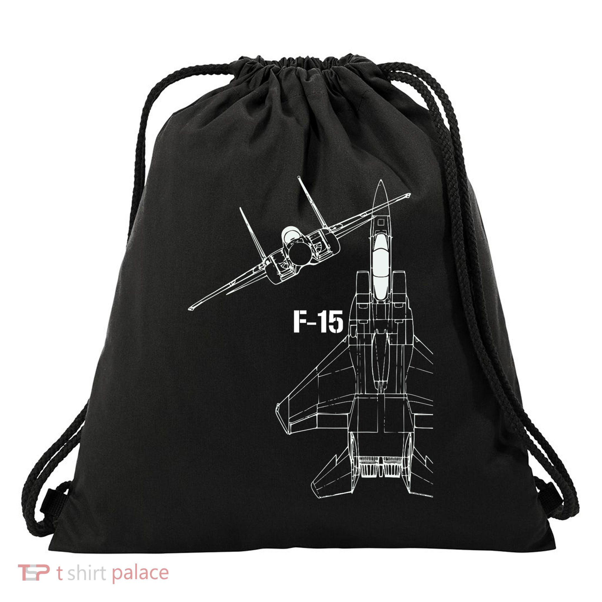 F 15 Eagle Jet Military Stealth Fighter Jet Drawstring Bag