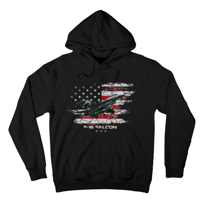 F 16 Falcon U.S Military Fighter Fighting Jet Pilot Veteran Hoodie