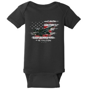 F 16 Falcon U.S Military Fighter Fighting Jet Pilot Veteran Baby Bodysuit