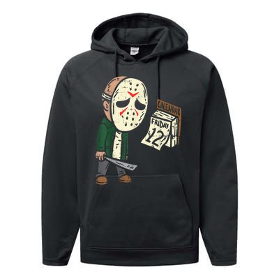 Friday 13th Funny Halloween Horror Movie Humor Party Crazy Performance Fleece Hoodie