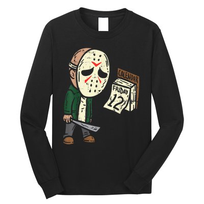 Friday 13th Funny Halloween Horror Movie Humor Party Crazy Long Sleeve Shirt