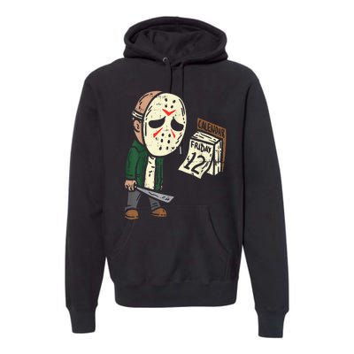 Friday 13th Funny Halloween Horror Movie Humor Party Crazy Premium Hoodie